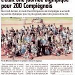 Courrier Picard journée olympique Compiègne CDOS