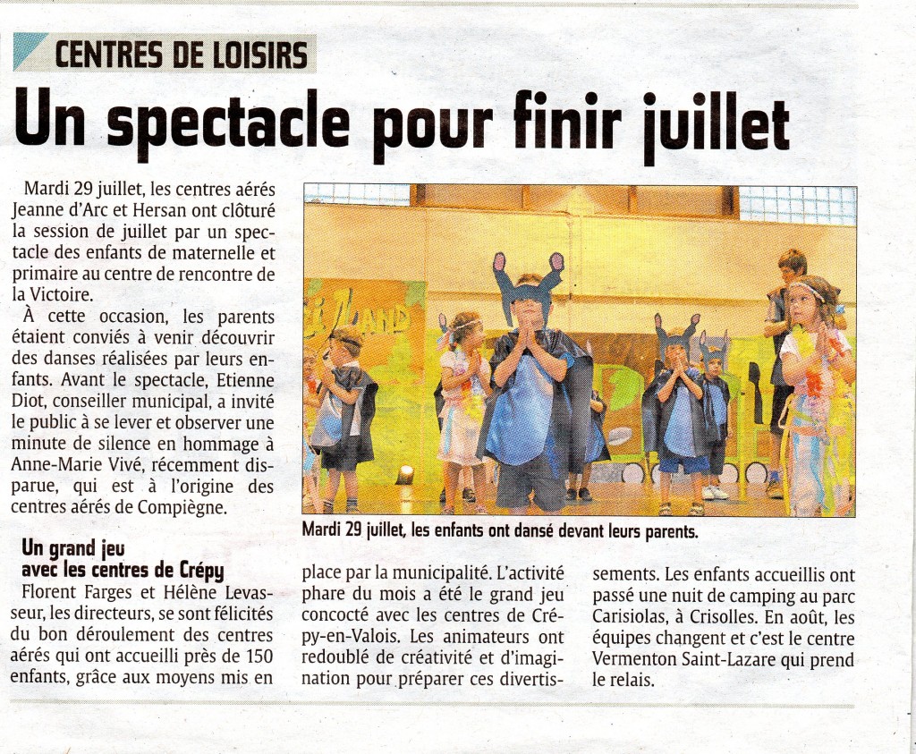 Courrier Picard du 31 juillet 2014