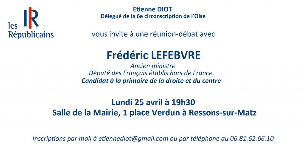 Invitation Frédéric Lefèbvre Ressons