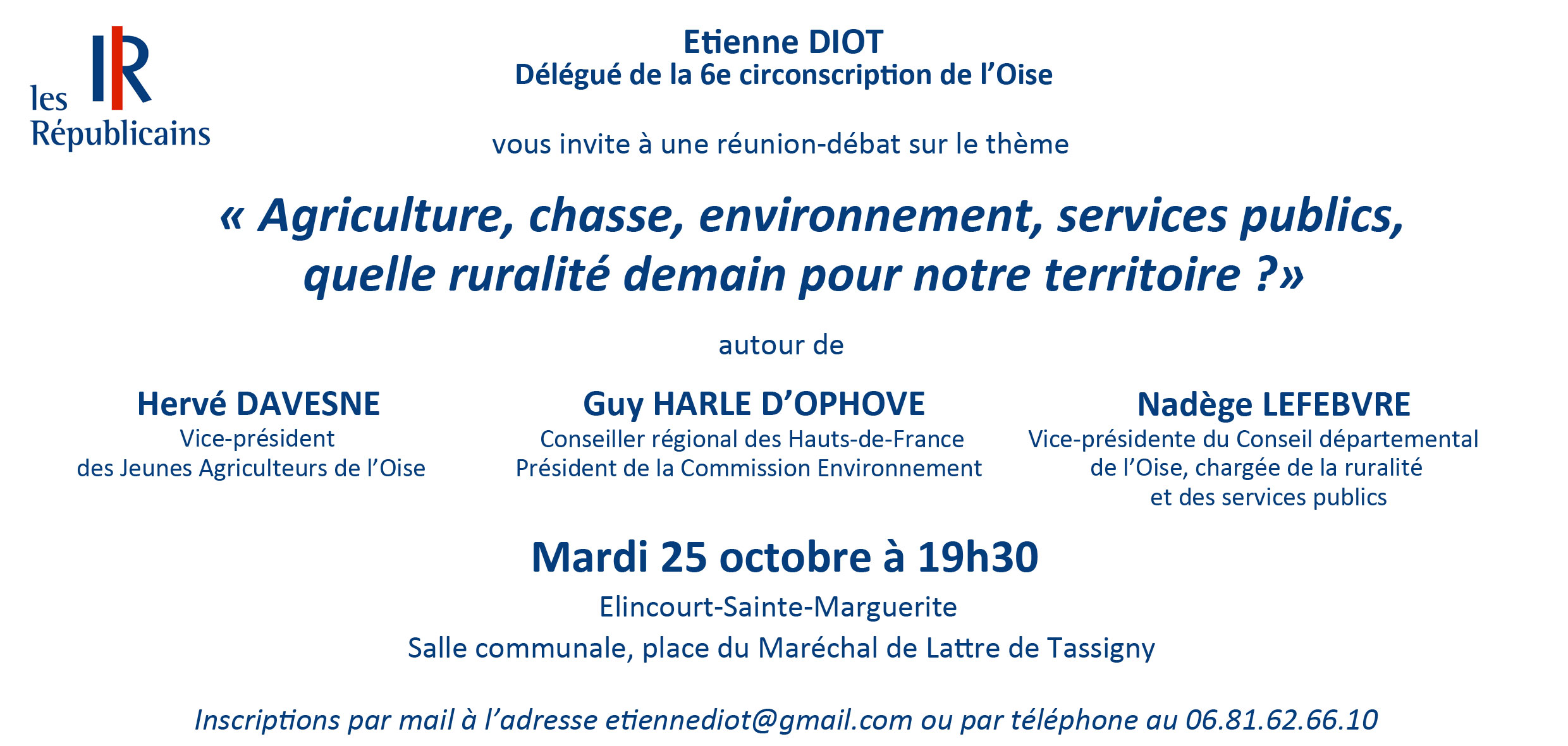 Invitation Républicains Compiègne Noyon Ruralité 