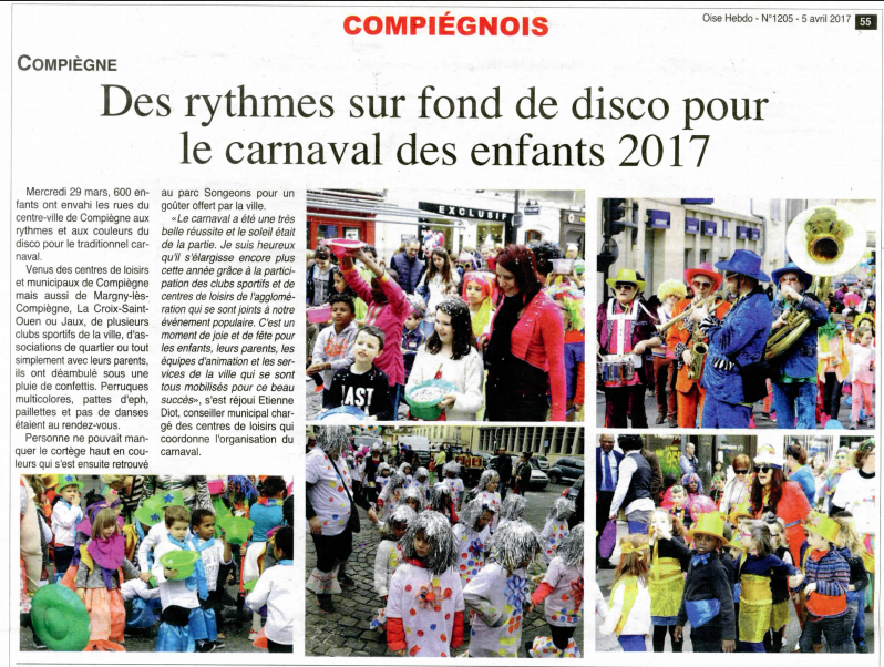 Oise hebdo Carnaval des enfants 2017 Compiègne