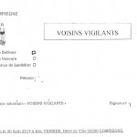 Coupon réponse voisins vigilants